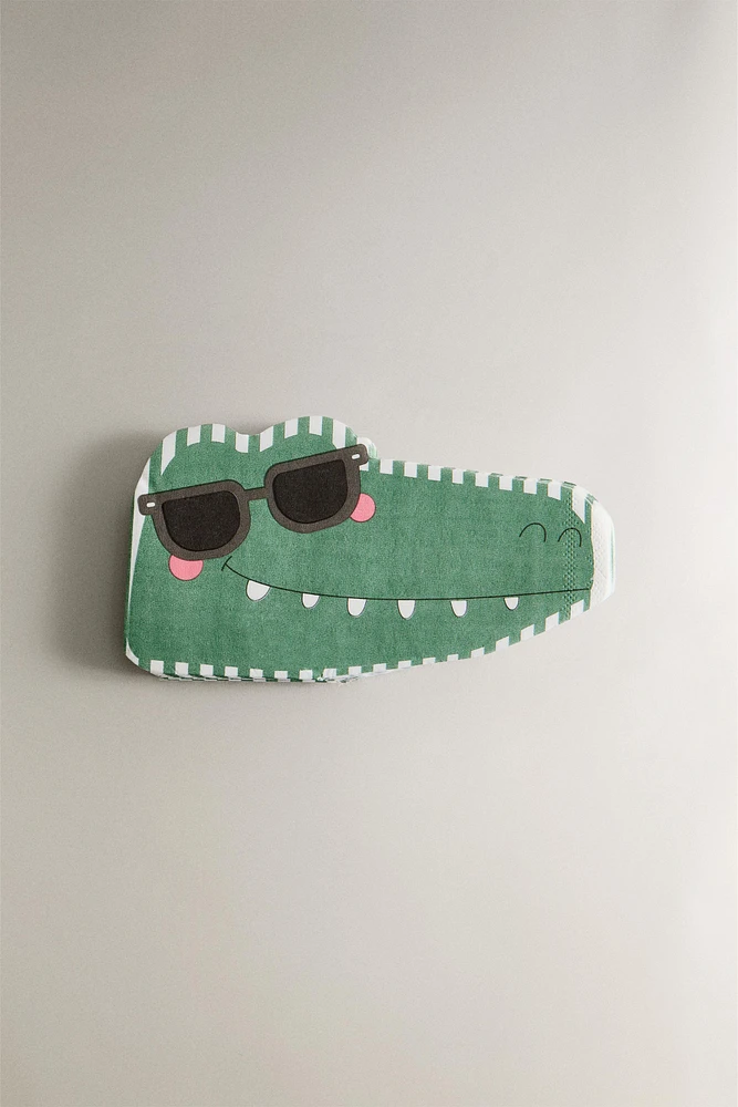 SERVIETTES DE TABLE PAPIER ENFANTS CROCODILE (LOT DE 20)