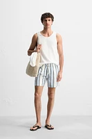 STRIPED MID-LENGTH SWIMSUIT