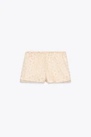 SHORT EN ORGANZA À FLEURS