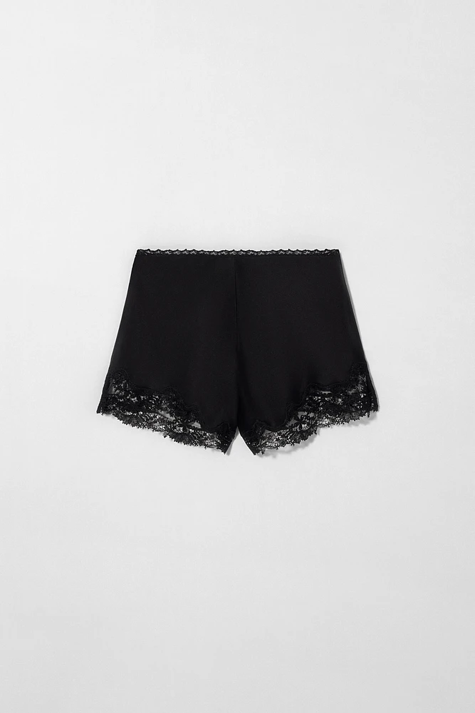 KATE MOSS X ZARA SILK LINGERIE SHORTS
