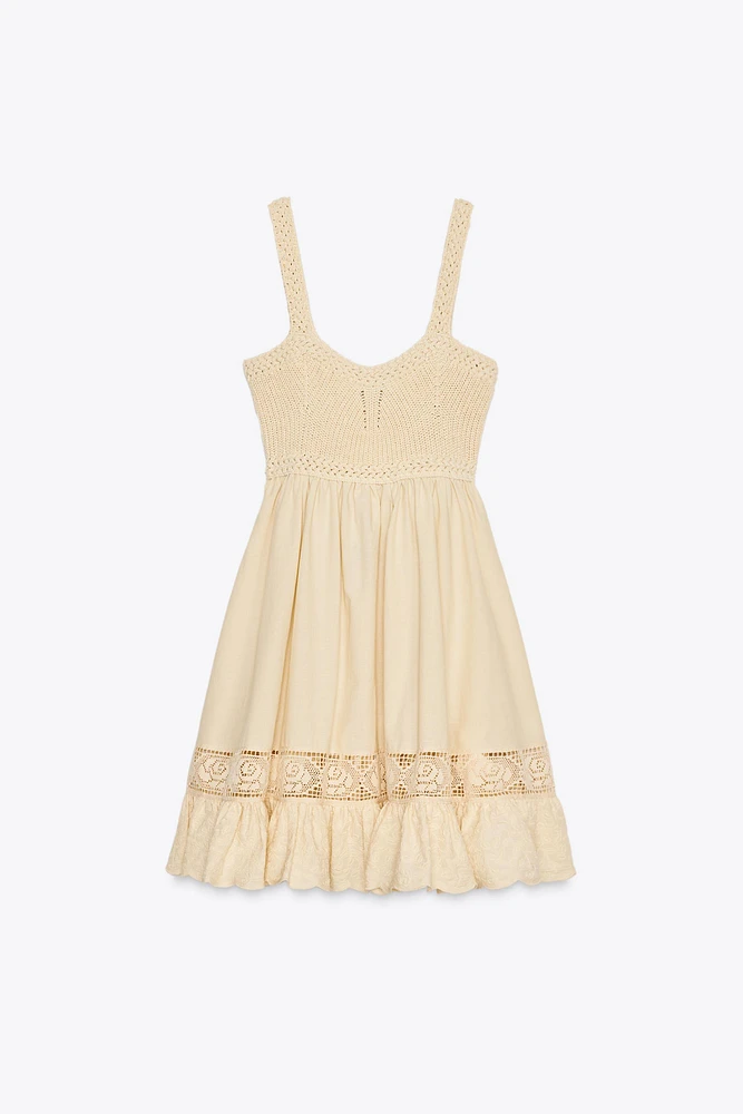 COMBINATION KNIT DRESS
