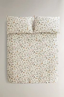 FLORAL PRINT SATEEN DUVET COVER