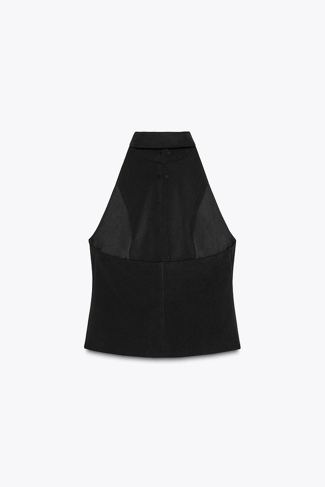HALTER BUTTON VEST
