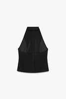 HALTER BUTTON VEST