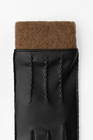 FAUX LEATHER SHORT GLOVES