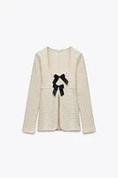 TEXTURED BOWS TOP