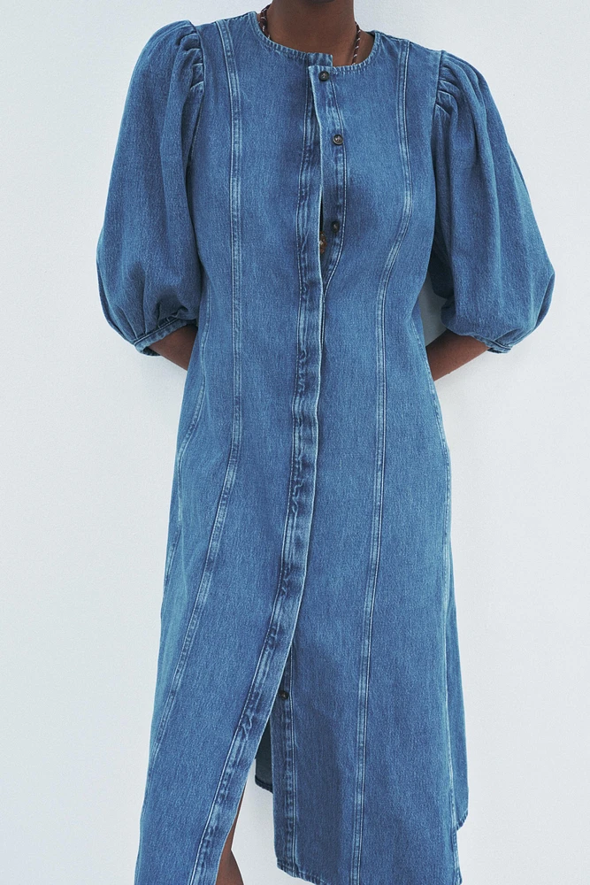 DENIM MIDI DRESS ZW COLLECTION