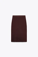PLAIN KNIT PENCIL SKIRT