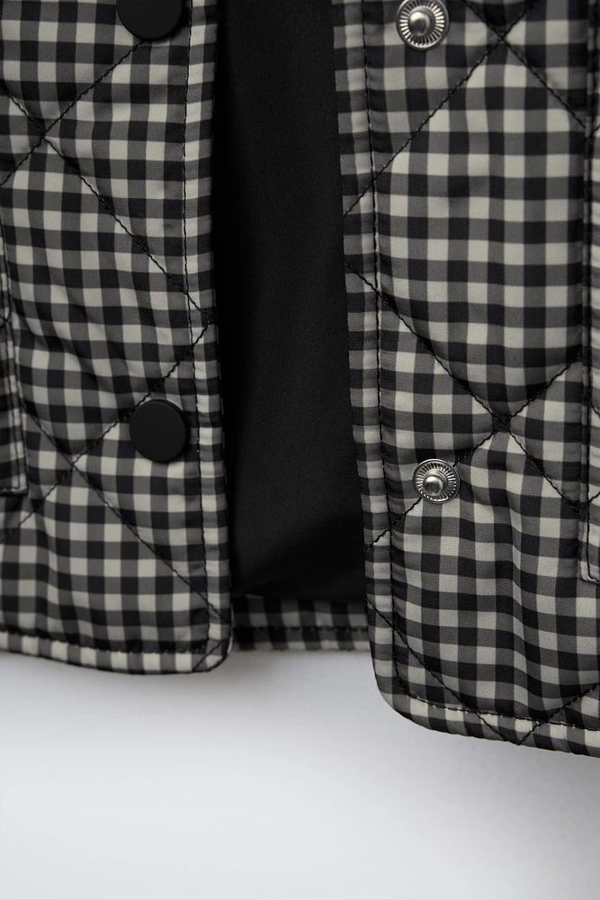 GINGHAM CHECK PADDED JACKET