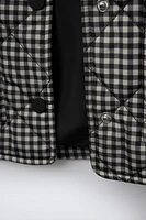 GINGHAM CHECK PADDED JACKET