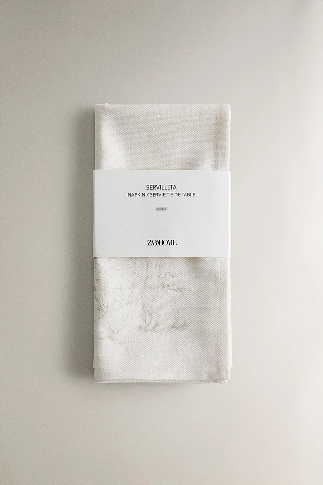 SET OF PRINTED COTTON NAPKINS (SET OF 2)