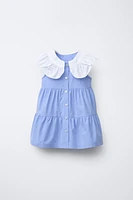 ROBE EN POPELINE À EMPIÈCEMENTS