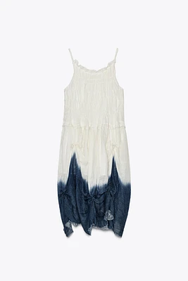 KNOTTED TIE-DYE DRESS X FANGLU LIN