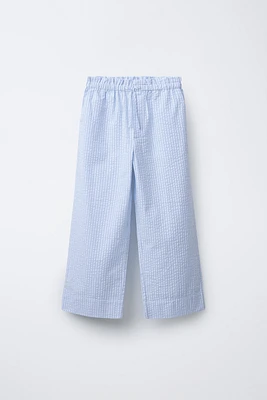 STRIPED SEERSUCKER PANTS