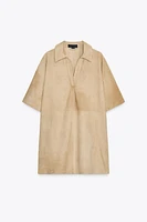 ROBE EN CUIR DAIM ZW COLLECTION LIMITED EDITION