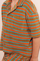 CHEMISE POLO EN TISSU ÉPONGE À RAYURES ÉDITION LIMITÉE