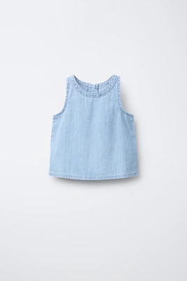 SLEEVELESS ZIP TOP