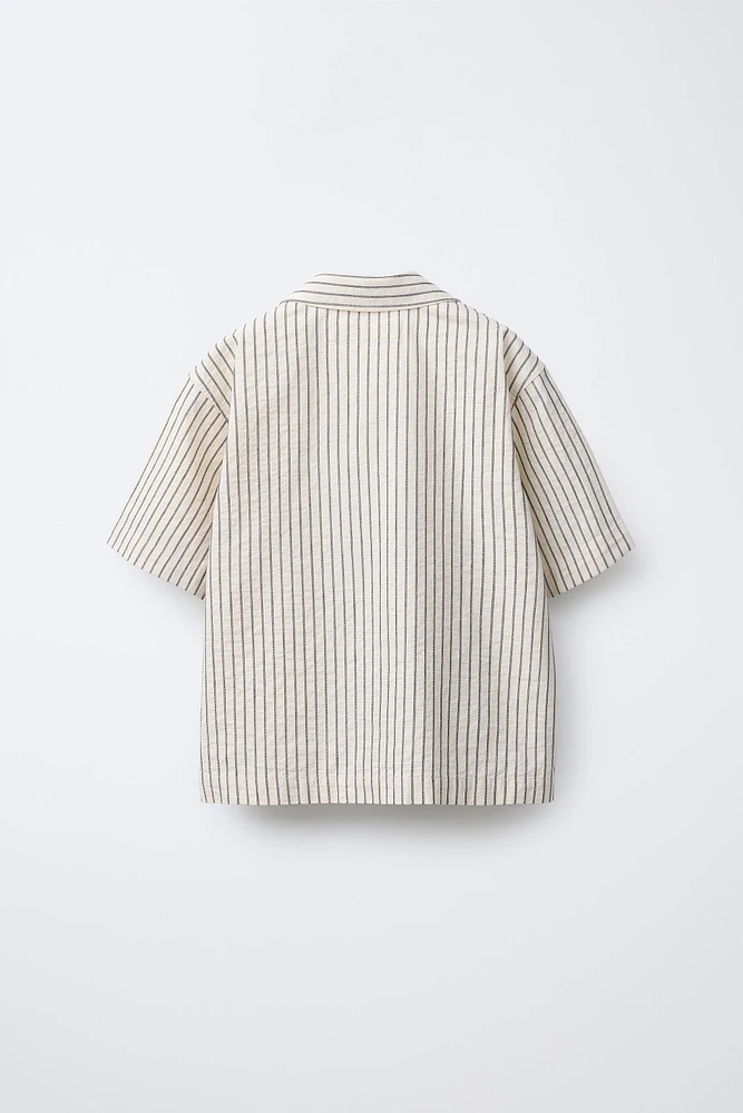 TEXTURED STRIPED SHIRT