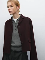 Short wool blend jacket