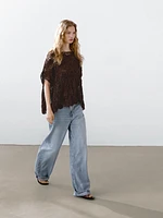 Cutwork crochet cape