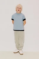 EMBROIDERED CARGO JOGGER PANTS
