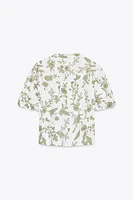 TOP IMPRIMÉ BRODERIES AJOURÉES