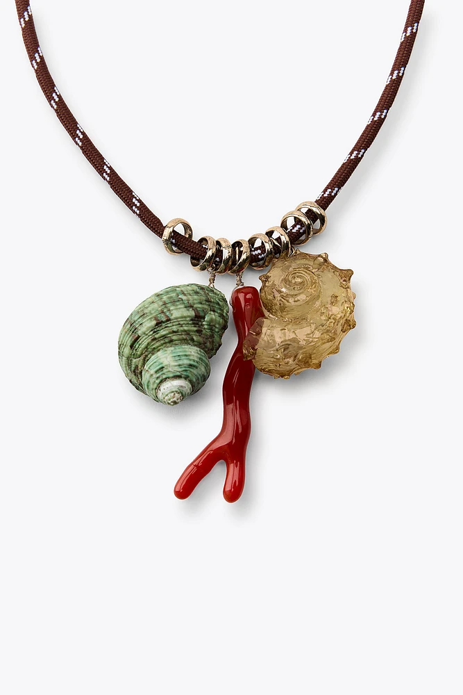 PACK OF 2 SHELL CHARM NECKLACES