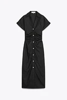 ROBE MI-LONGUE CONTENANT DU LIN