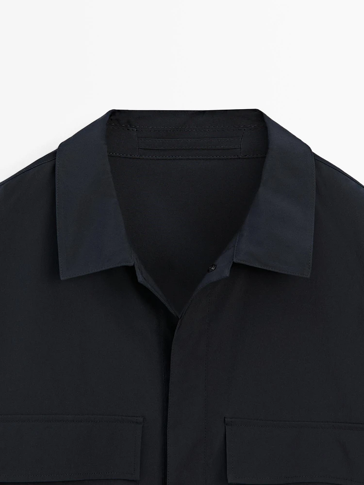 Technical fabric overshirt