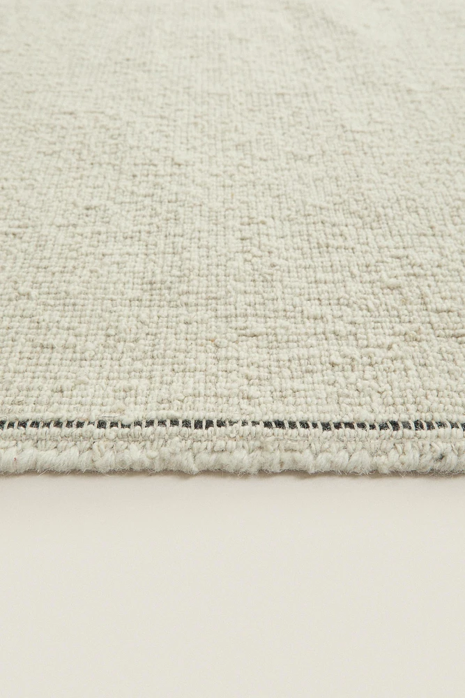 RECTANGULAR BOUCLÉ WOOL AREA RUG