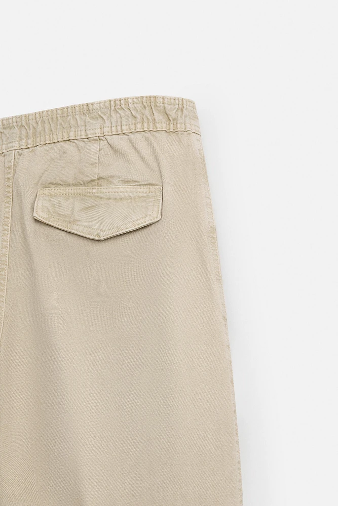 POCKET DENIM CARGO PANTS