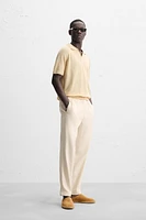 POLO EN MAILLE 100 % LIN