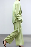 BELTED SUIT PANTS