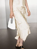 Robe longue fluide à volants