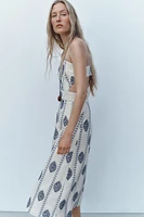 ROBE MI-LONGUE BRODÉE CUT OUT