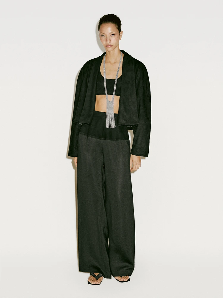 Veste courte en cuir et daim - Limited Edition