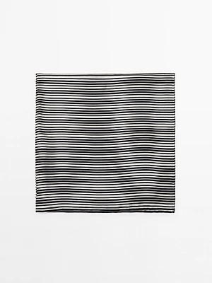 100% silk striped scarf