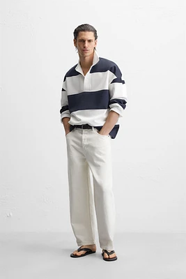 PRINTED STRIPED POLO SHIRT