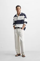 PRINTED STRIPED POLO SHIRT