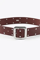 STUDDED LEATHER BELT