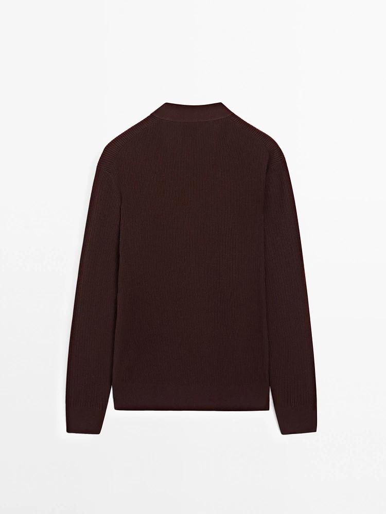 Cardigan texturé 100 % coton