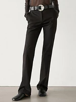 Pantalon slim flare taille basse