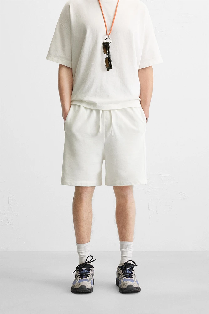 BERMUDA DE JOGGING DÉLAVÉ RELAXED FIT