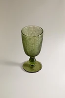 VERRE À VIN RECYCLABLE RELIEF