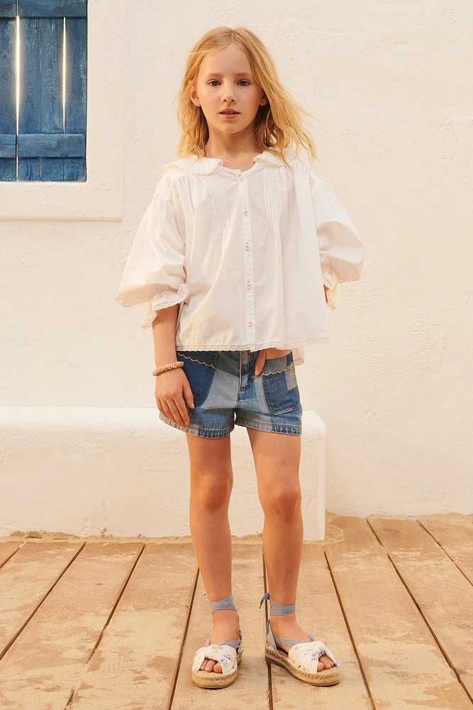LIMITED EDITION PATCHWORK DENIM SHORTS