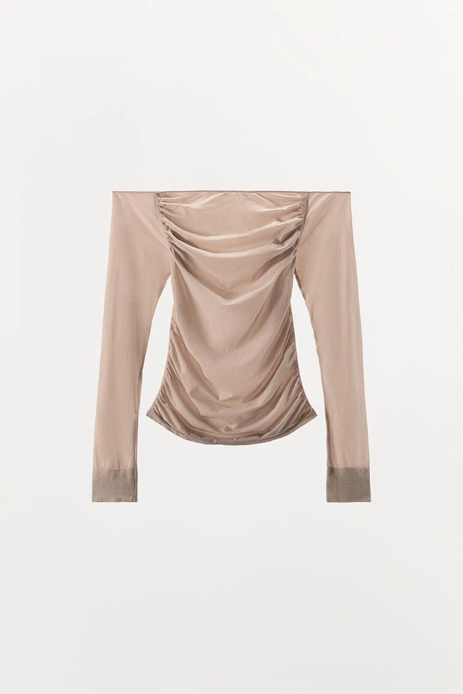 BARE SHOULDER HOSIERY TOP