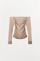 BARE SHOULDER HOSIERY TOP