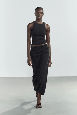 WASHED EFFECT HALTER TOP