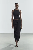 WASHED EFFECT HALTER TOP