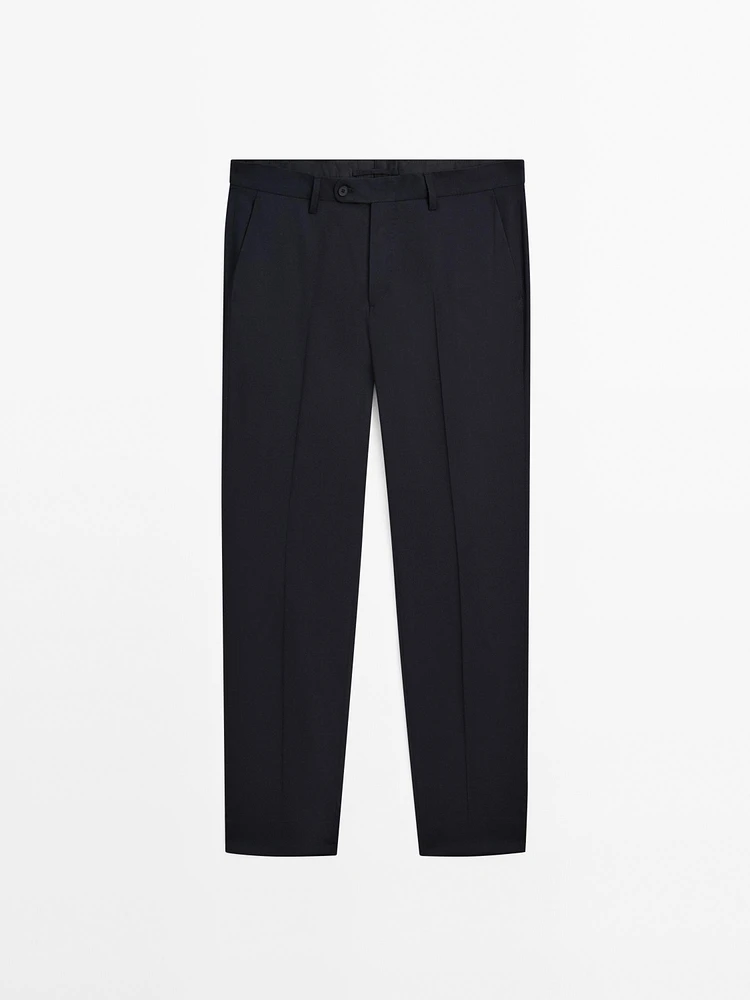 Pantalon de costume en laine mélangée